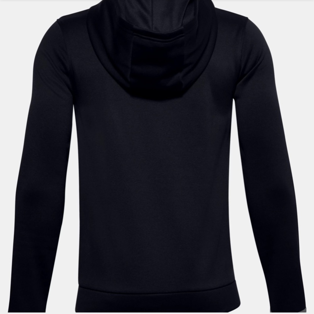 Under Armour Youth Coldgear Fleece Full Zip Hooded Black Youth L - Picture 2 of 10